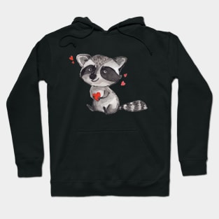 Raccoon love Hoodie